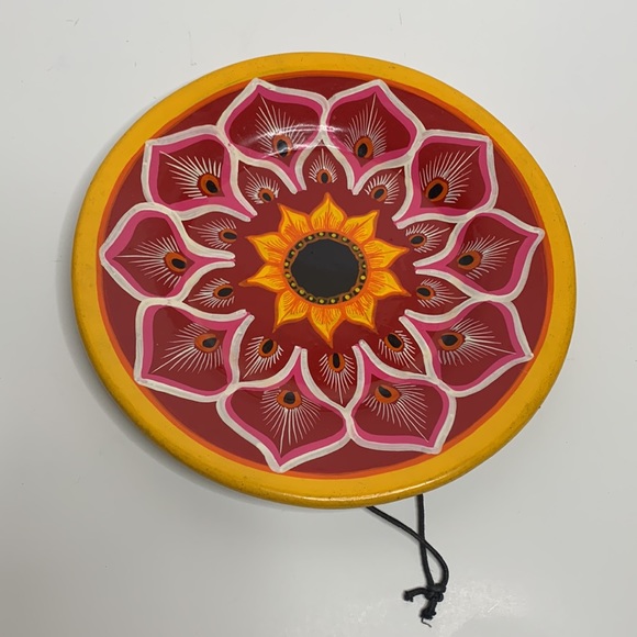 Ceramic Painted Plate | Sunflower Style Middle | Boho Art | Kitchen Wall Hang - Picture 5 of 6